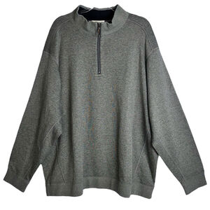 Tommy Bahama‎ Mens 3XLB Flip Coast 1/2 Zip Reversible Black Sweater Big & Tall